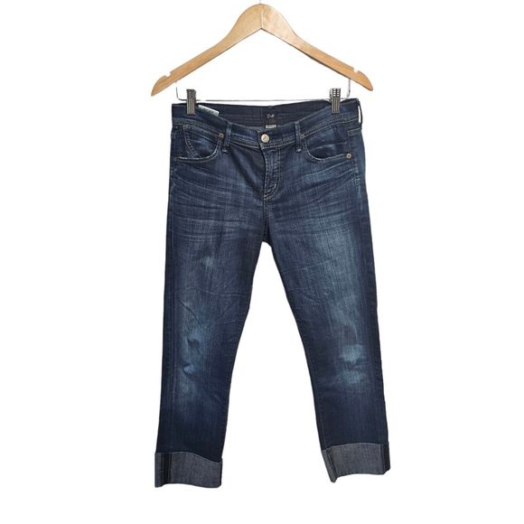 Citizens of Humanity Jeans Women 27‎ Blue Dani Cropped Straight Leg Stretch - Picture 1 of 4